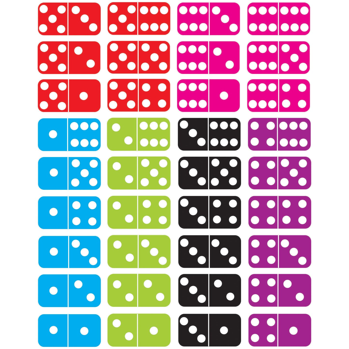 Ashley Productions Die-Cut Magnetic Dominoes - Colorful Educational Set