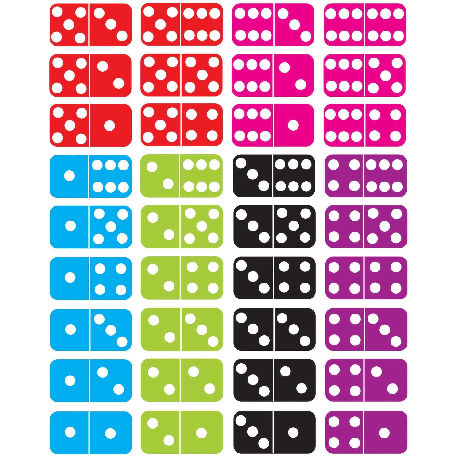 Ashley Productions Die-Cut Magnetic Dominoes - Colorful Educational Set