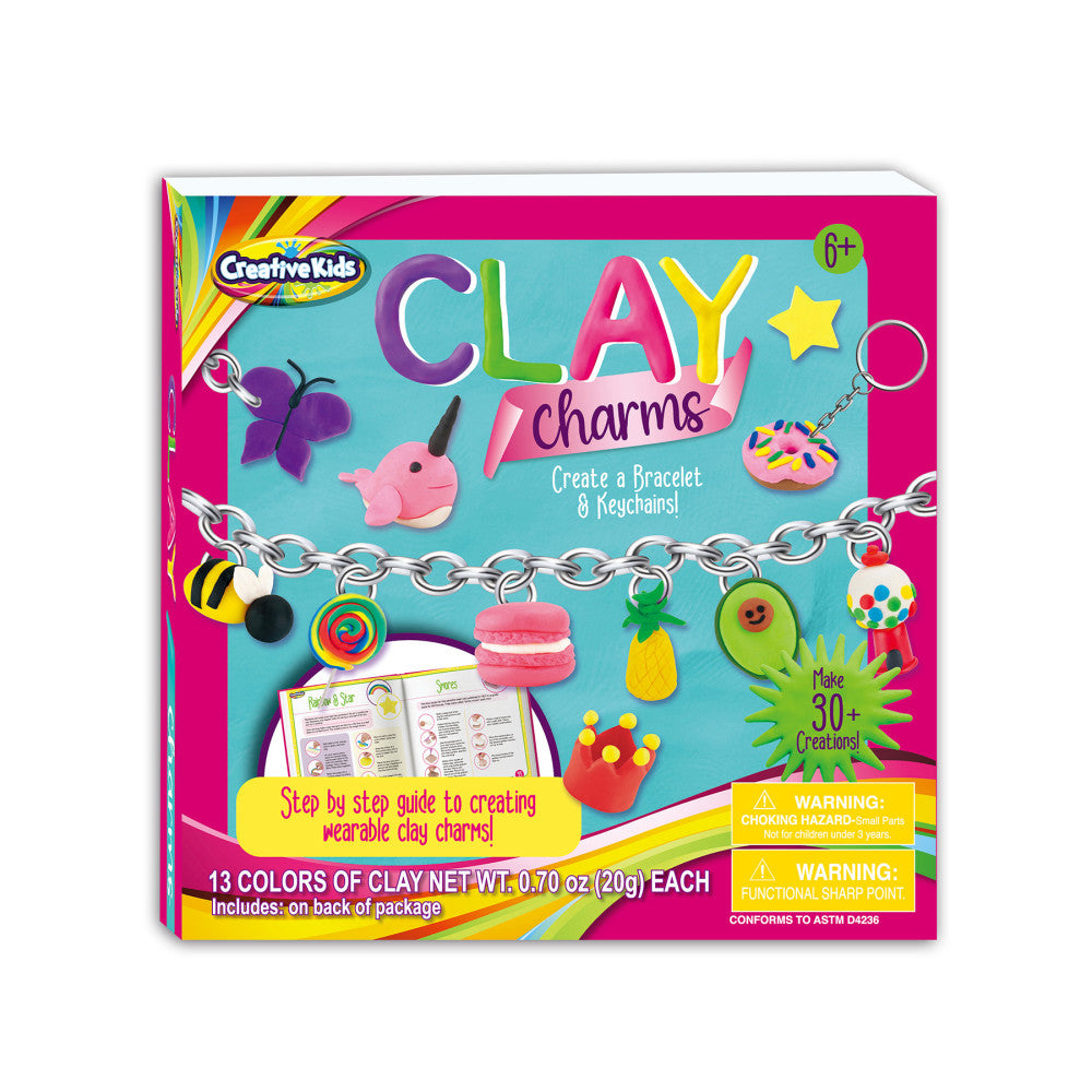 Creative Kids Clay Charms Kit - Sculpt & Design Over 30 Charms