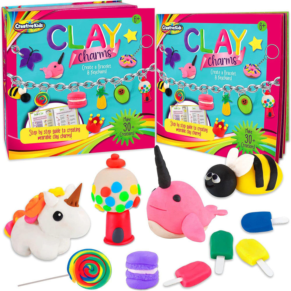 Creative Kids Clay Charms Kit - Sculpt & Design Over 30 Charms