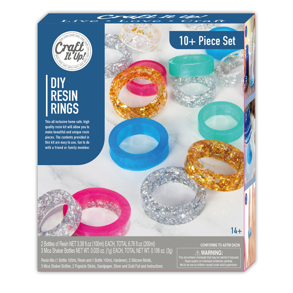 Craft It Up Multicolor DIY Resin Rings Kit - Beginner Friendly