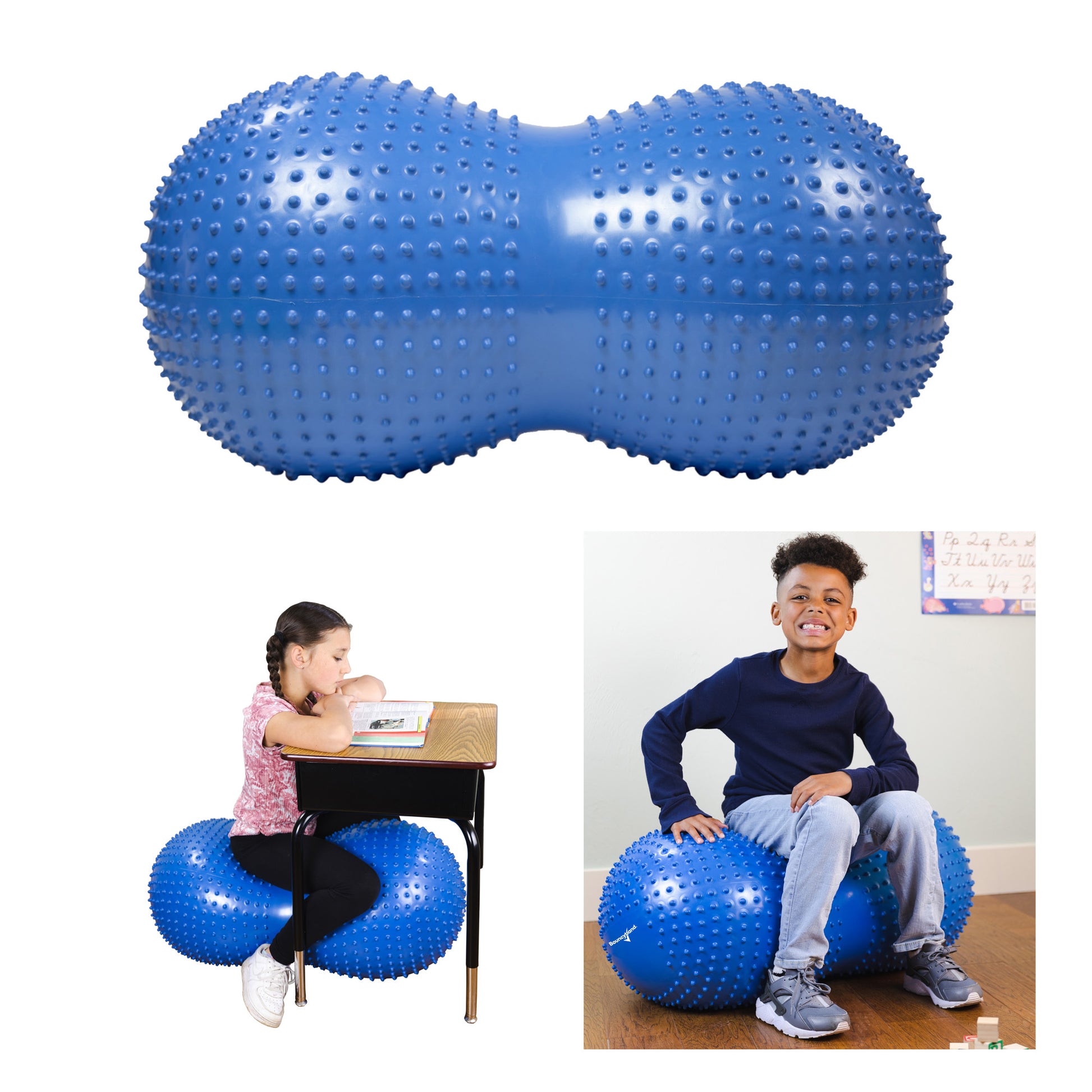 Bouncyband Sensory Peanut Stability Ball for Active Seating and Play Bouncyband Sensory Peanut Stability Ball for Active Seating and Play