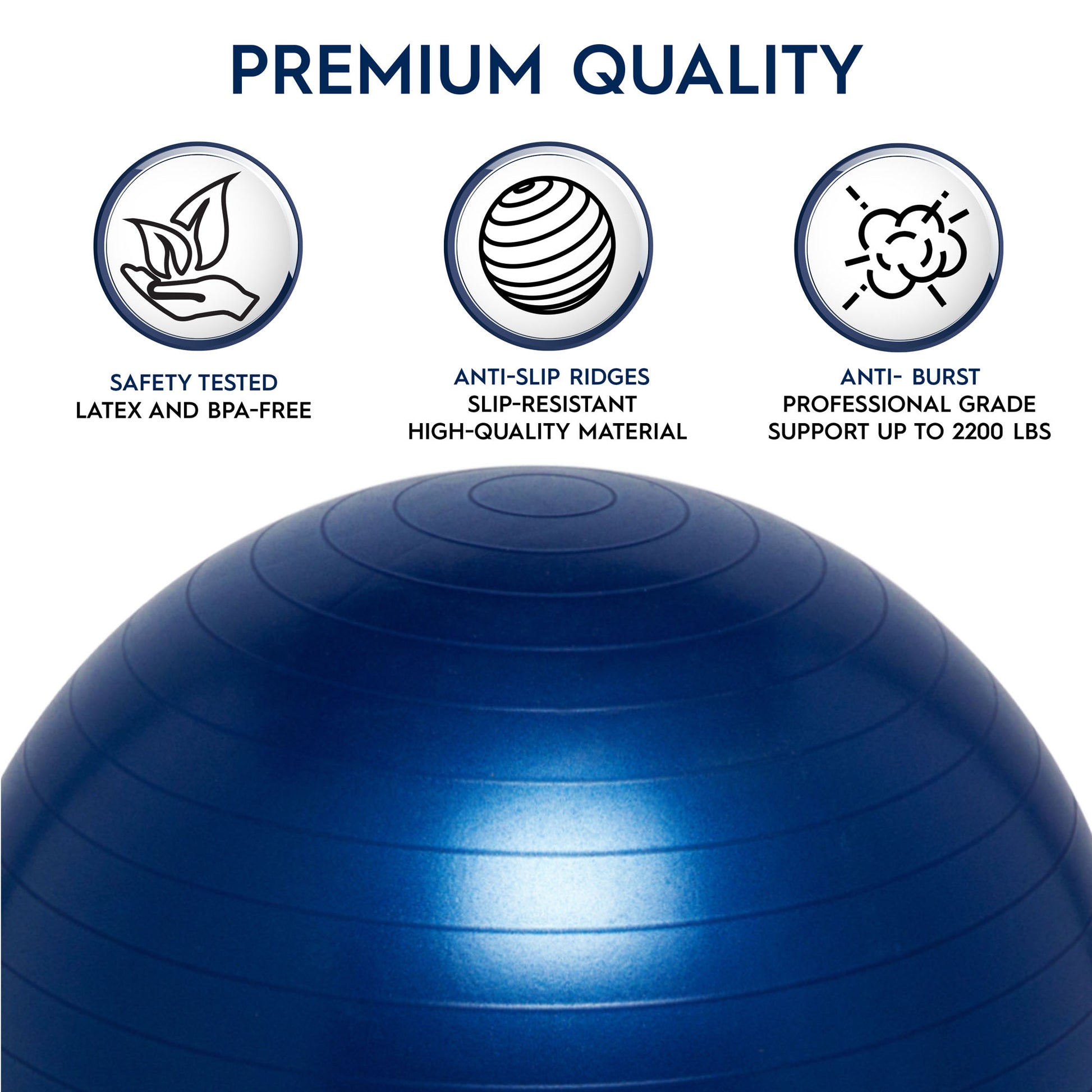 Bouncyband Balance Ball, 55cm, Blue Bouncyband Balance Ball, 55cm, Blue