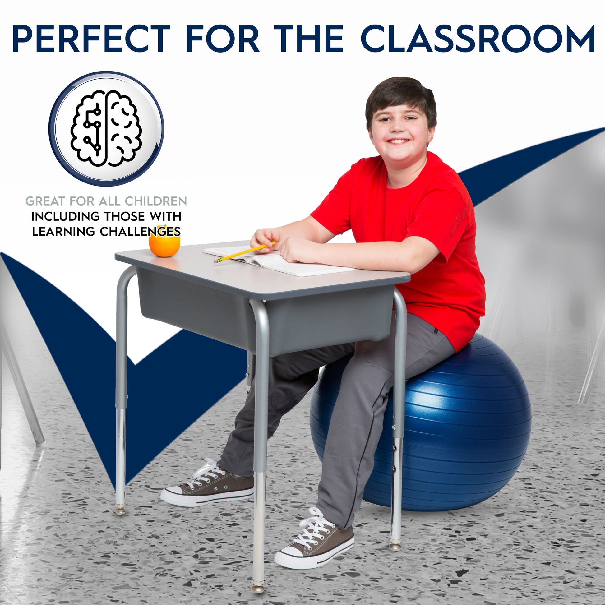 Bouncyband Balance Ball, 55cm, Blue Bouncyband Balance Ball, 55cm, Blue
