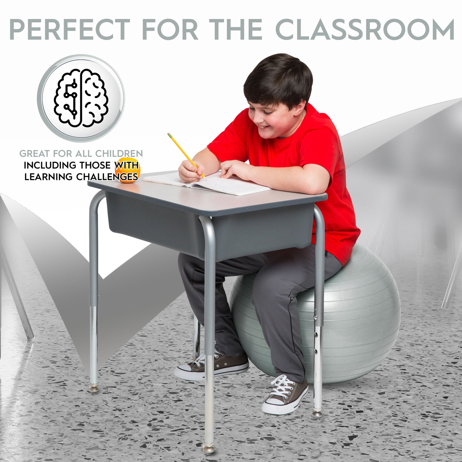 Bouncyband Balance Ball, 55cm, Silver Bouncyband Balance Ball, 55cm, Silver