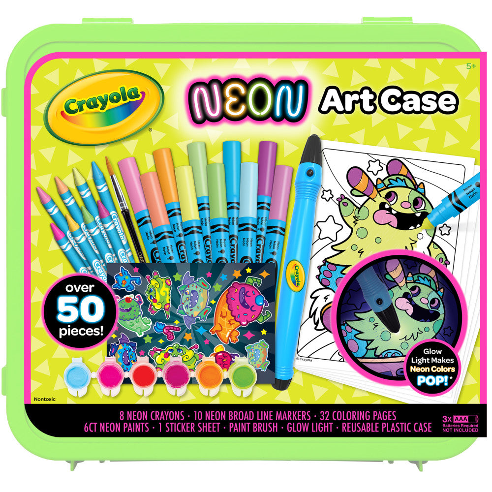 Crayola Neon Art Case - Vibrant Coloring Kit