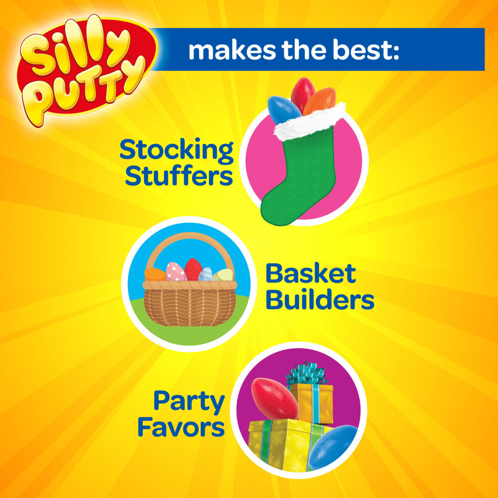 Crayola Silly Putty Variety Pack - Superbounce, Lava, Superbright, Metallic - 16 Eggs