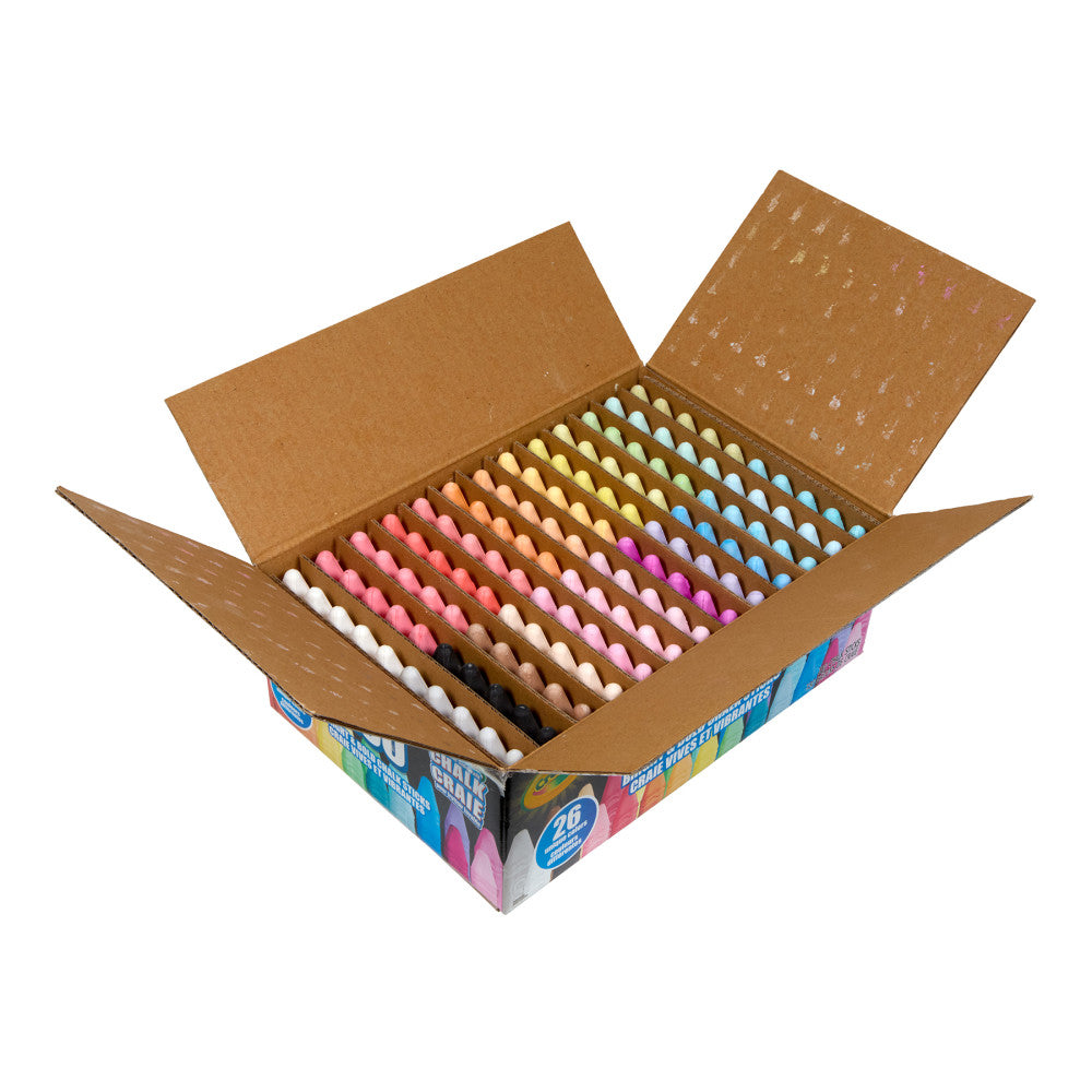 Crayola Bright & Bold Chalk Sticks - 130 Pack with 26 Colors