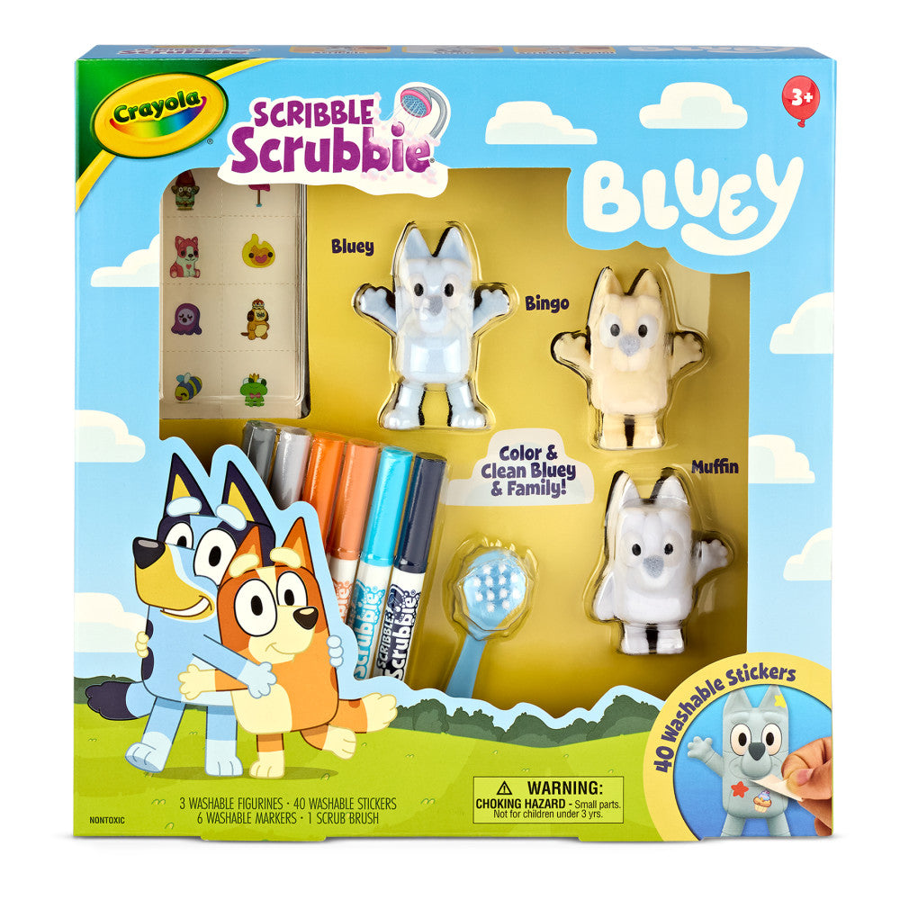 Crayola Scribble Scrubbie Bluey Deluxe - 3 Character Craft Set