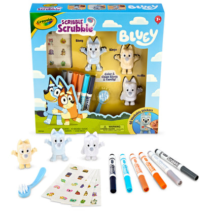 Crayola Scribble Scrubbie Bluey Deluxe - 3 Character Craft Set