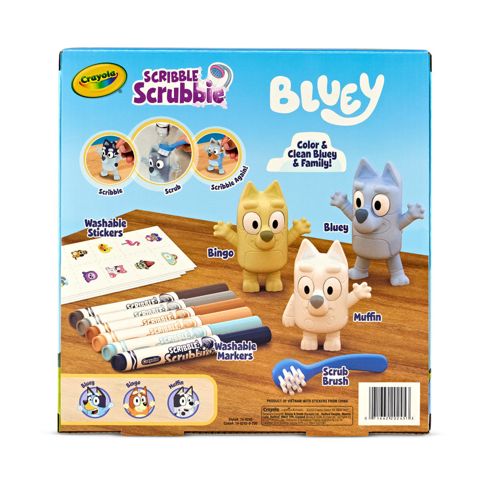 Crayola Scribble Scrubbie Bluey Deluxe - 3 Character Craft Set