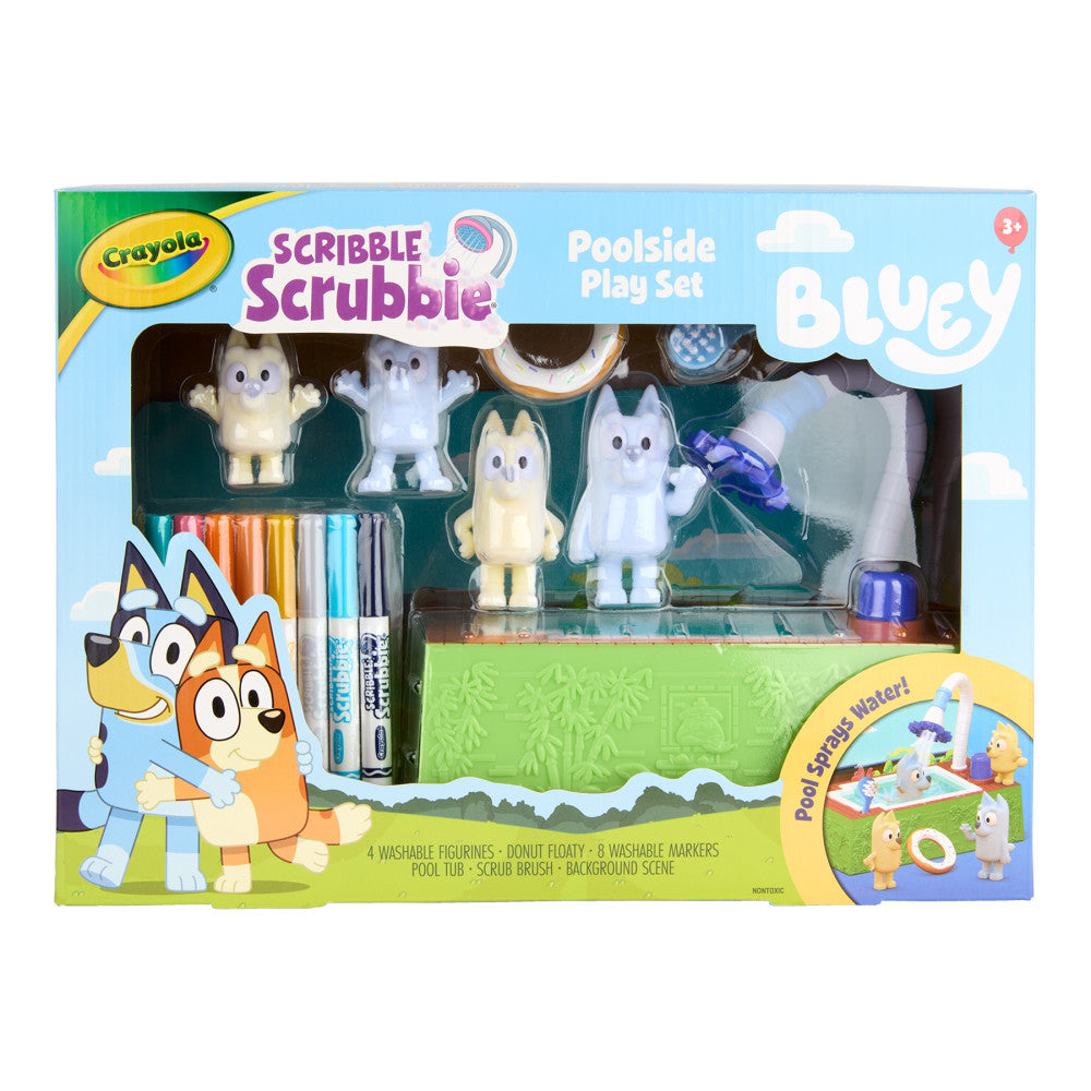 Crayola Scribble Scrubbie Bluey Poolside Playset - Water Adventures