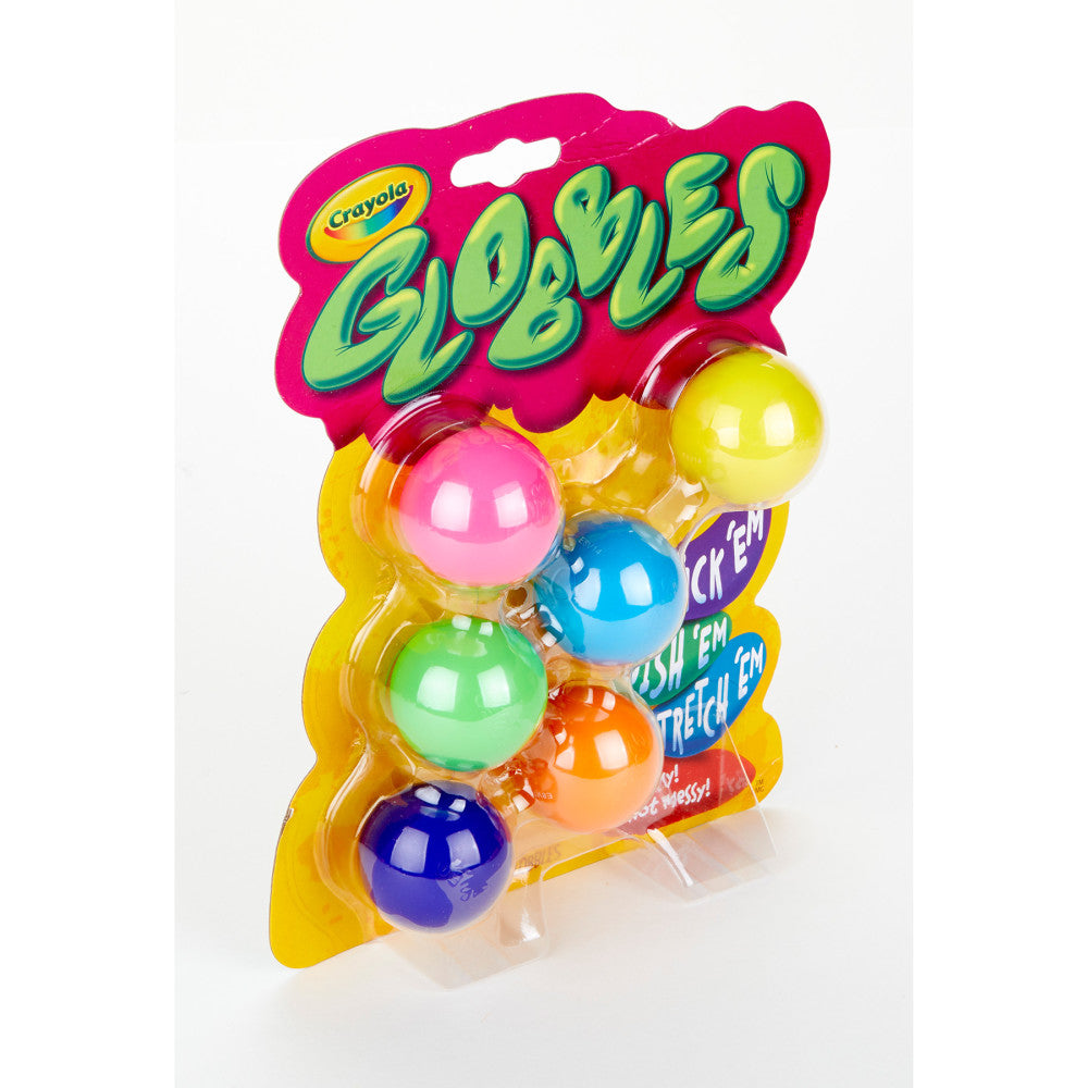 Crayola Globbles Fidget Toy - Colorful Squish & Stick Balls, Pack of 6