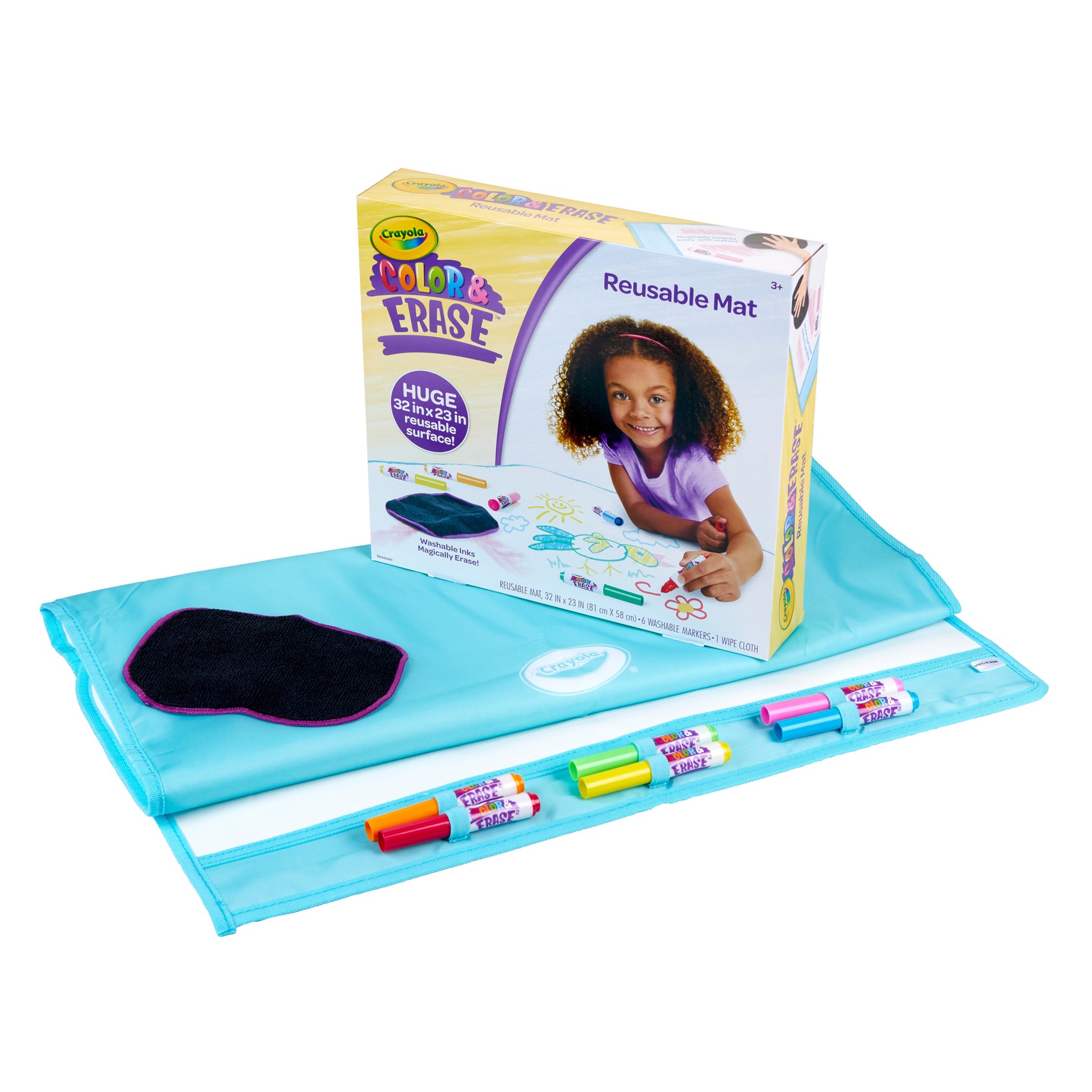 Crayola Color Erase Reusable Mat with Washable Markers – Toys