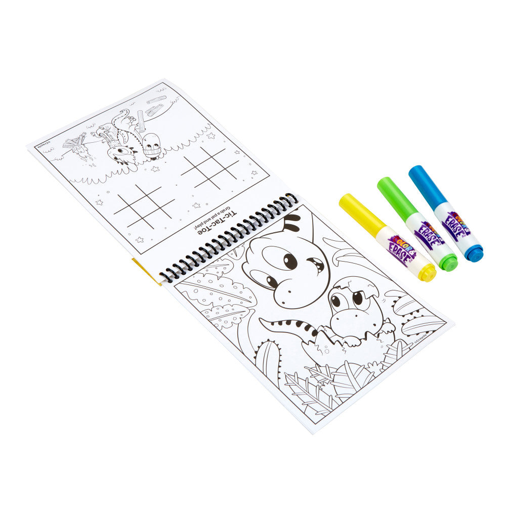 Crayola Dino Roar Color & Erase Activity Pad - Reusable, Pack of 3