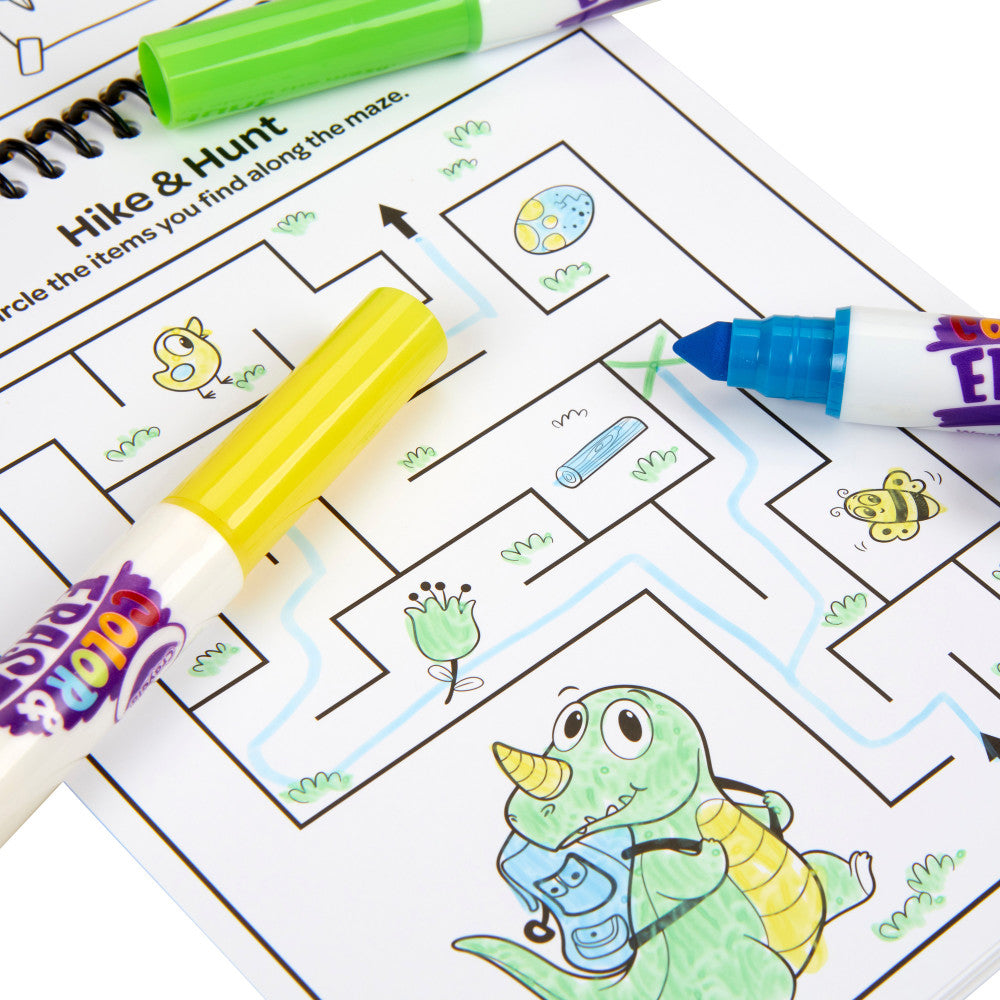 Crayola Dino Roar Color & Erase Activity Pad - Reusable, Pack of 3