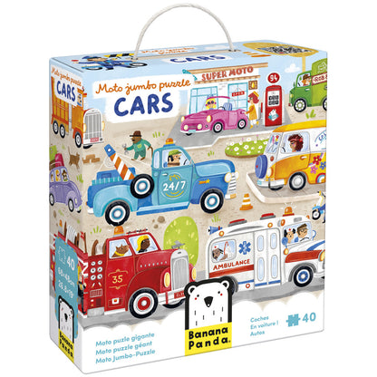 Banana Panda Transportation Jumbo Puzzle - 40 pc