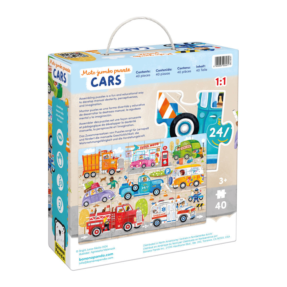 Banana Panda Transportation Jumbo Puzzle - 40 pc