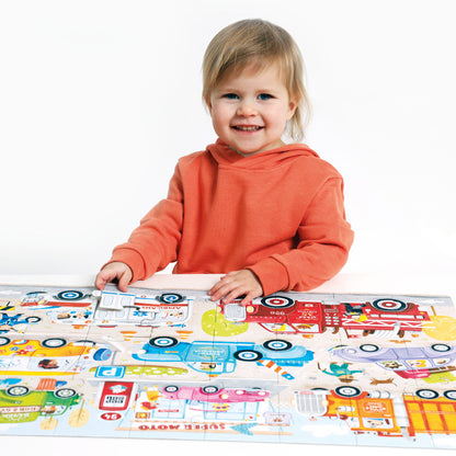 Banana Panda Transportation Jumbo Puzzle - 40 pc