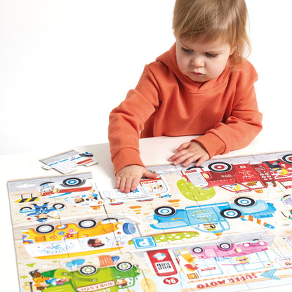 Banana Panda Transportation Jumbo Puzzle - 40 pc