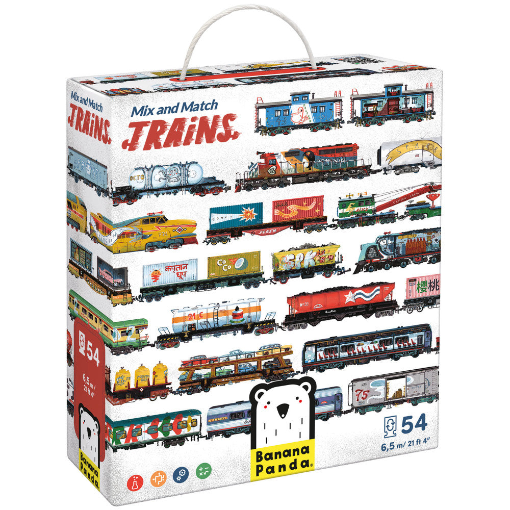 Banana Panda Mix and Match Trains Puzzle Set - 108 pc