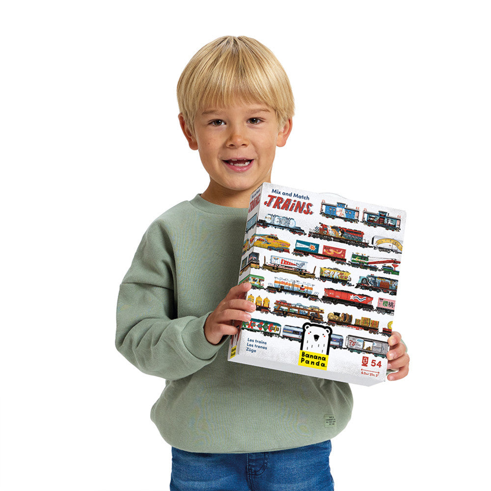 Banana Panda Mix and Match Trains Puzzle Set - 108 pc