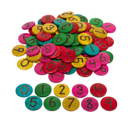 Ready 2 Learn Colorful Coconut Counters - Number Set 0-9 - 100 Pieces