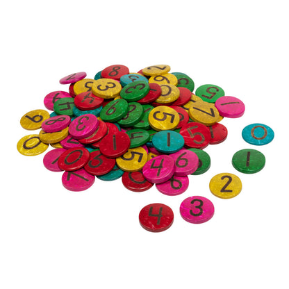 Ready 2 Learn Colorful Coconut Counters - Number Set 0-9 - 100 Pieces