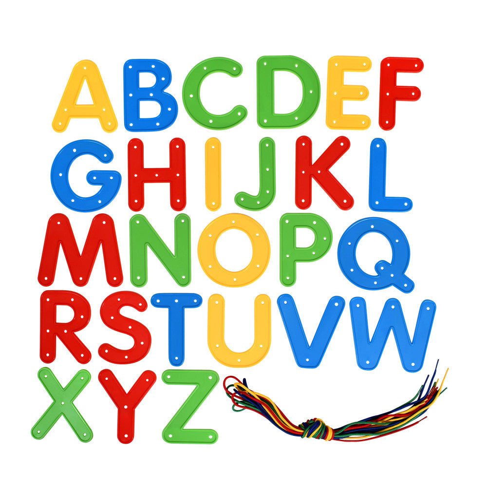 Learning Advantage READY 2 LEARN Lacing Alphabet Set - Uppercase - Colorful Educational Toy
