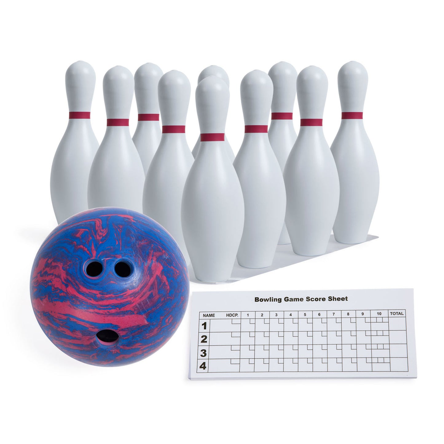 Champion Sports Swirl Bowling Set with Lightweight Ball & Pins