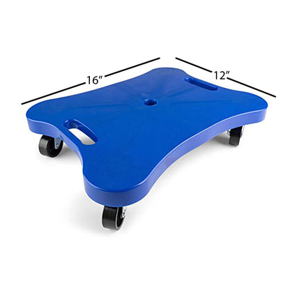 Champion Sports Contoured Plastic Scooter with Handles, Royal Blue