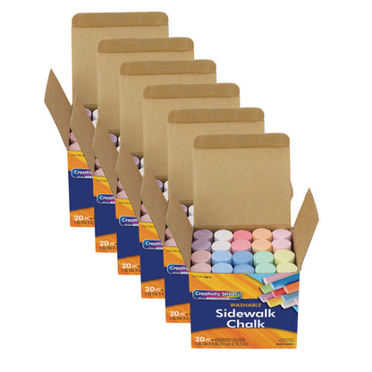 Creativity Street Sidewalk Chalk Set - Assorted Colors, 20 Pieces, 6 Packs