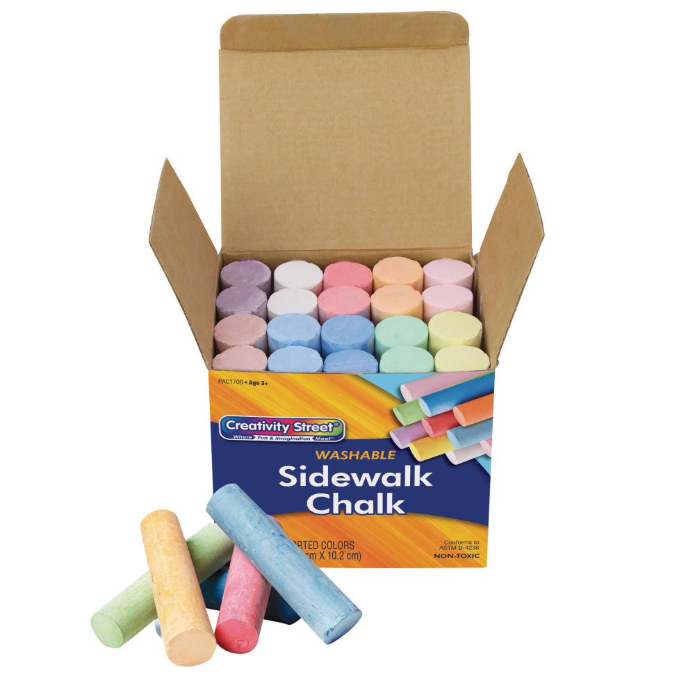 Creativity Street Sidewalk Chalk Set - Assorted Colors, 20 Pieces, 6 Packs