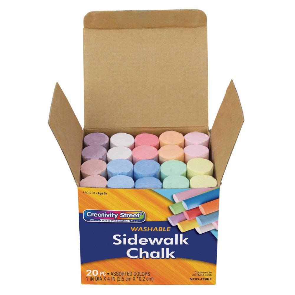 Creativity Street Sidewalk Chalk Set - Assorted Colors, 20 Pieces, 6 Packs