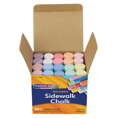 Creativity Street Sidewalk Chalk Set - Assorted Colors, 20 Pieces, 6 Packs