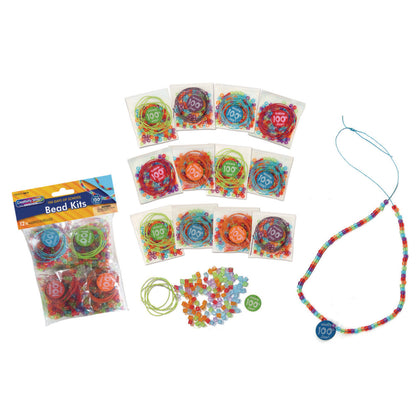 Creativity Street 100 Days of School Assorted Bead Kits - 12 Packs