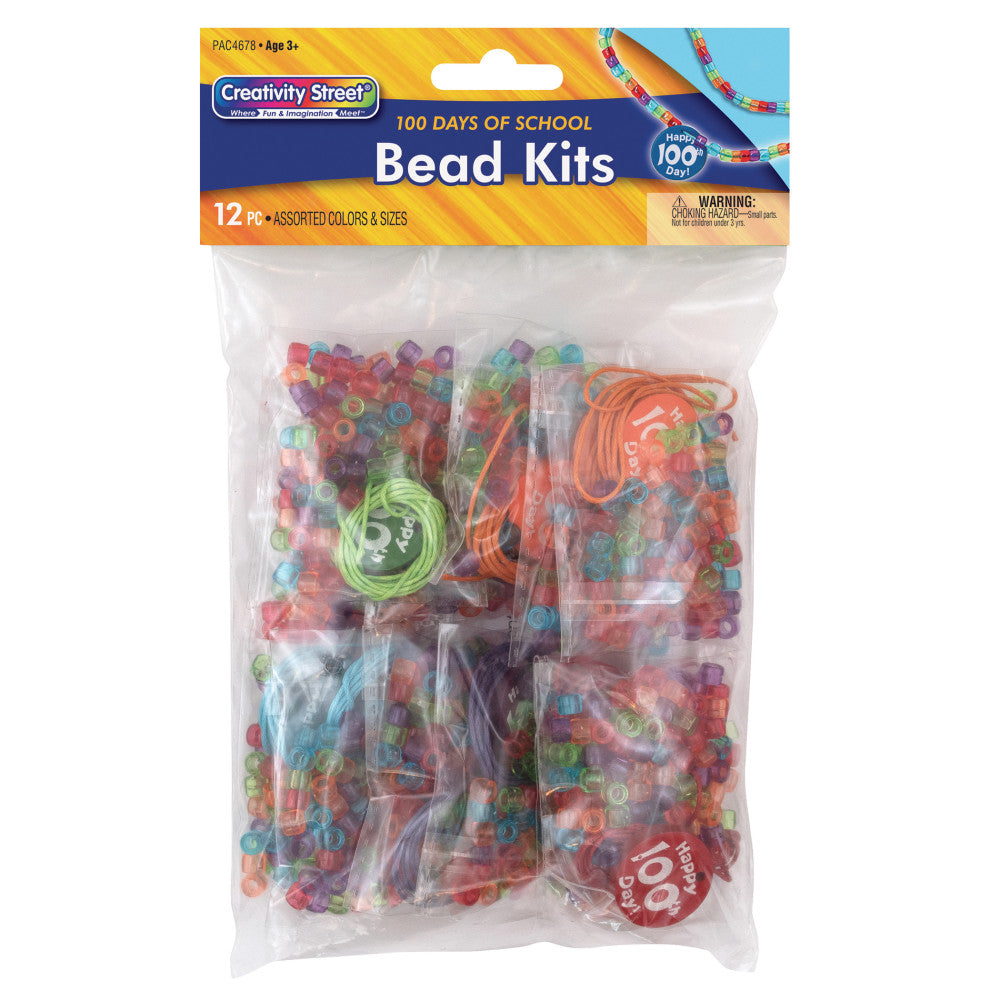 Creativity Street 100 Days of School Assorted Bead Kits - 12 Packs