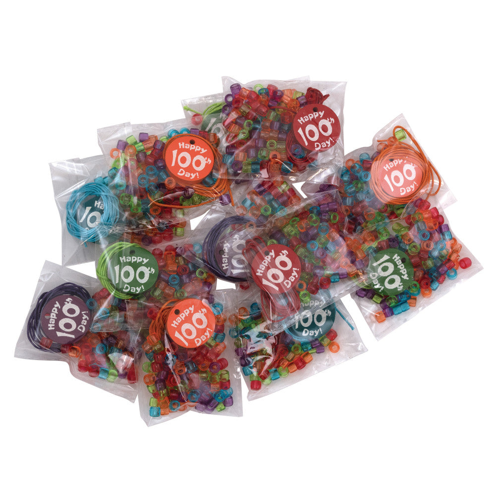 Creativity Street 100 Days of School Assorted Bead Kits - 12 Packs