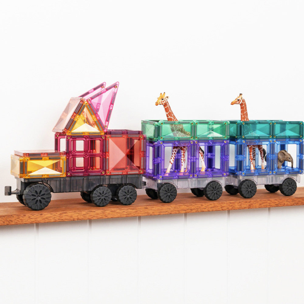 Connetix Magnetic Tiles Pastel Transport Pack - 50 Pieces