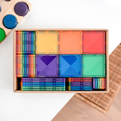 Connetix Magnetic Tiles Rainbow Creative Pack - 102 Pieces