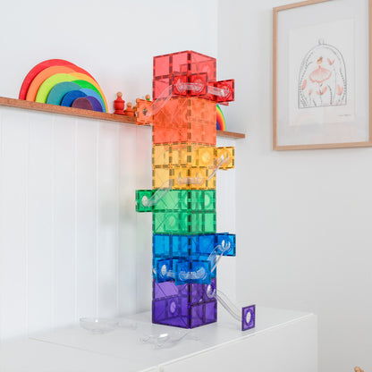 Connetix Magnetic Tiles 134-Piece Super Ball Run Pack