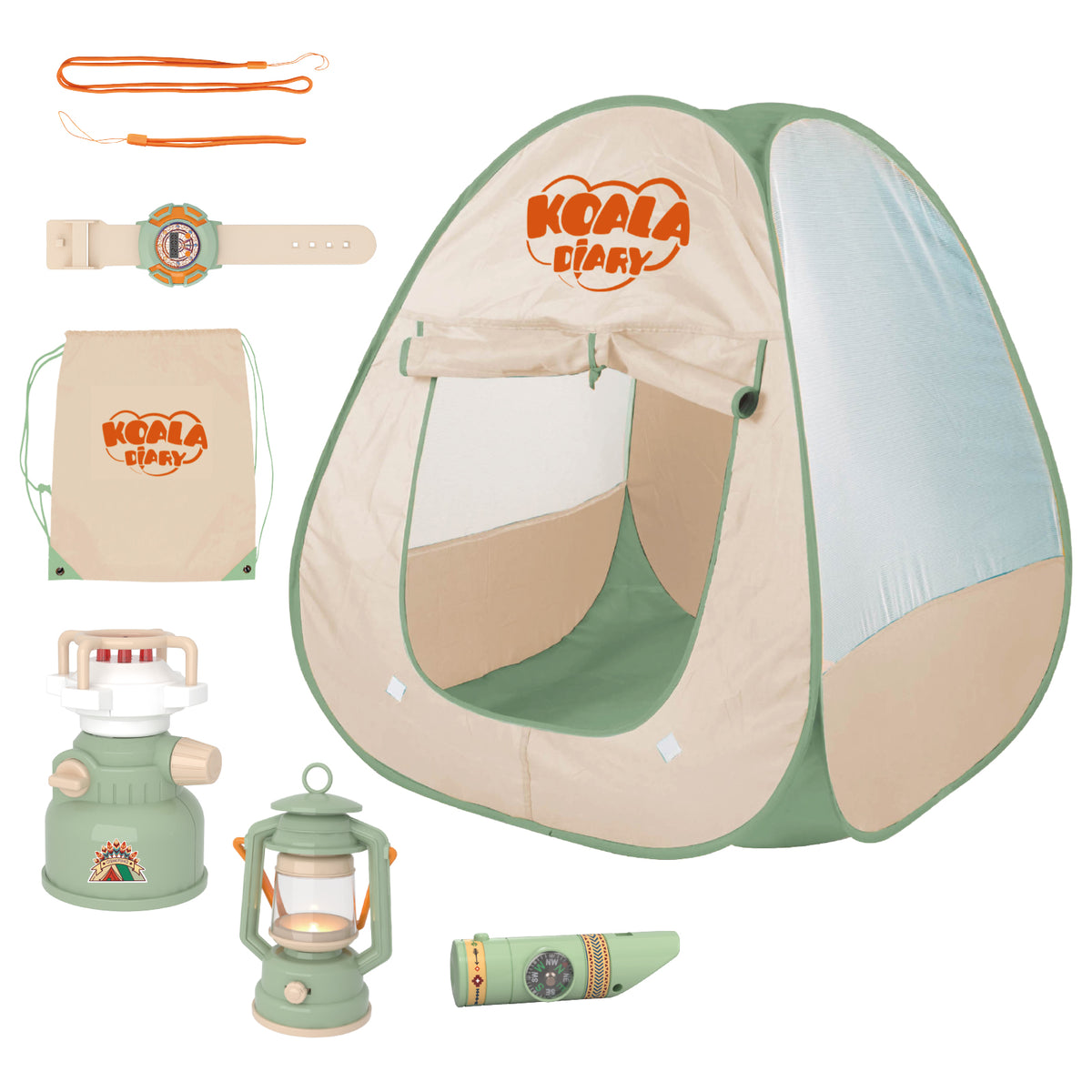Contixo Kids Camping Set - 18-Piece Pretend Play Tent Playhouse Indoor/Outdoor Ages 3-8