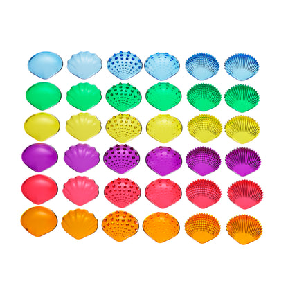 edxeducation Tactile Shells - Transparent - Mini Jar - Set of 72