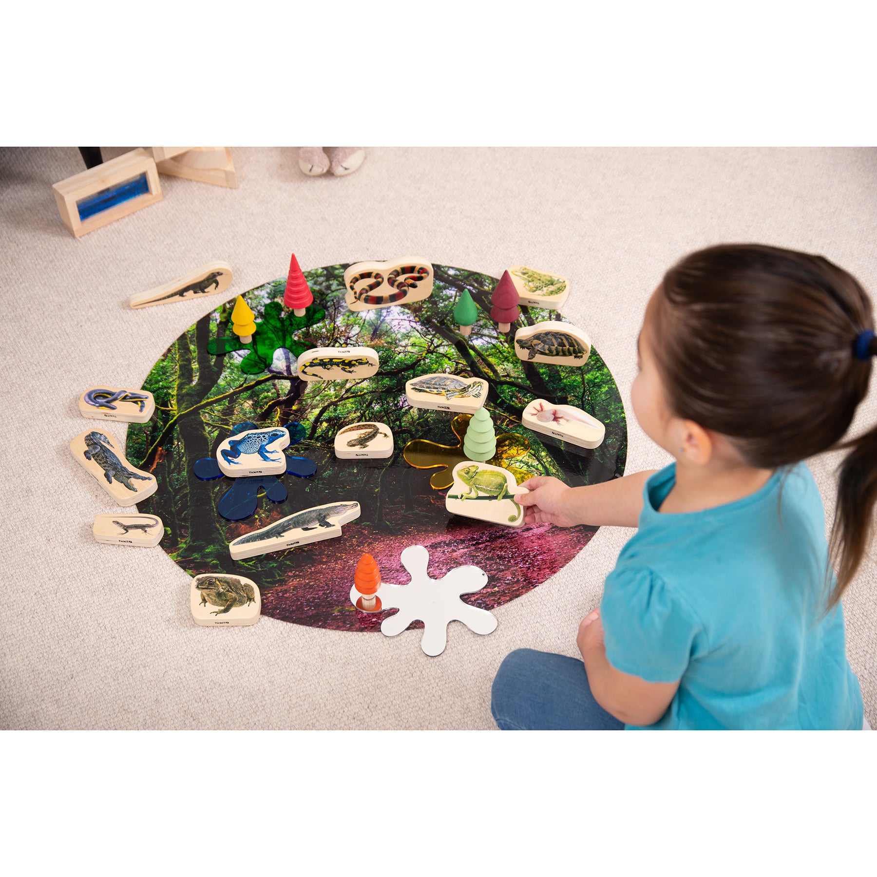 TickiT Wooden Reptile & Amphibian Blocks - 15-Piece Set