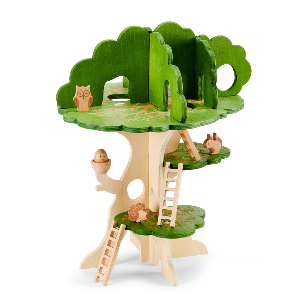 TickiT Woodland Trail Treehouse Wooden Playset