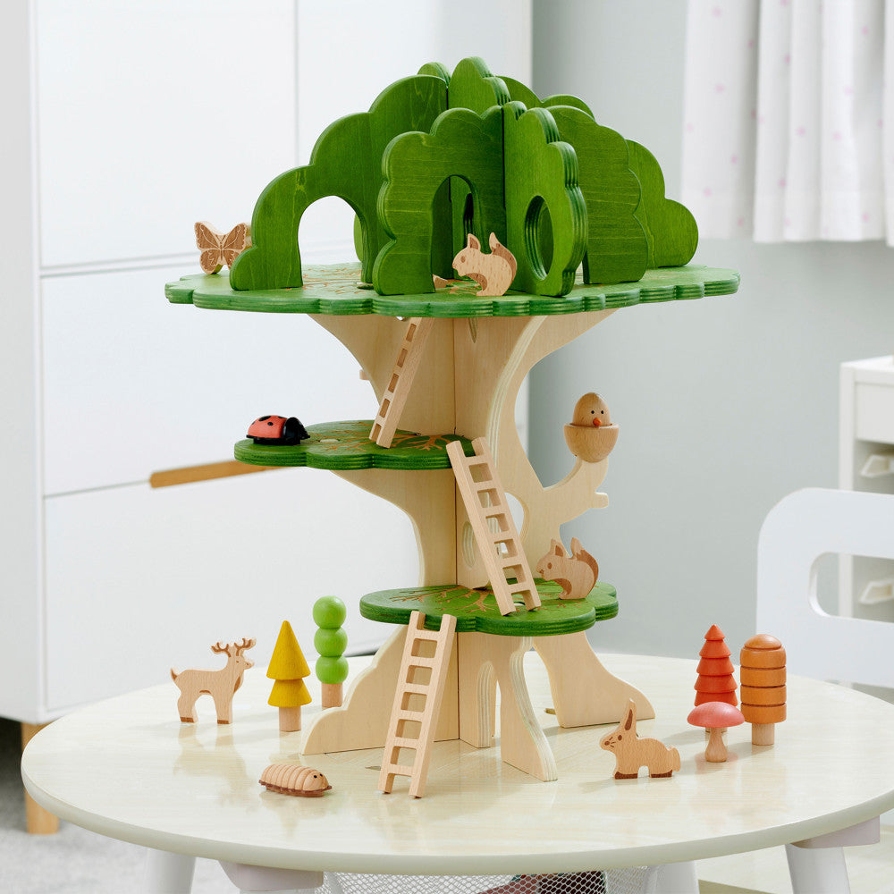 TickiT Woodland Trail Treehouse Wooden Playset