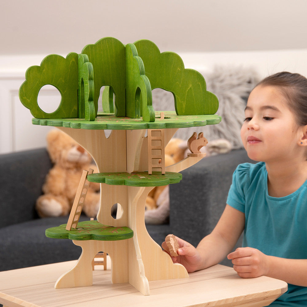 TickiT Woodland Trail Treehouse Wooden Playset