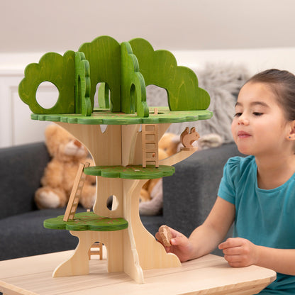TickiT Woodland Trail Treehouse Wooden Playset