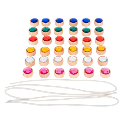 TickiT Wooden Lacing Jewels - Colorful Fine Motor Skill Toy