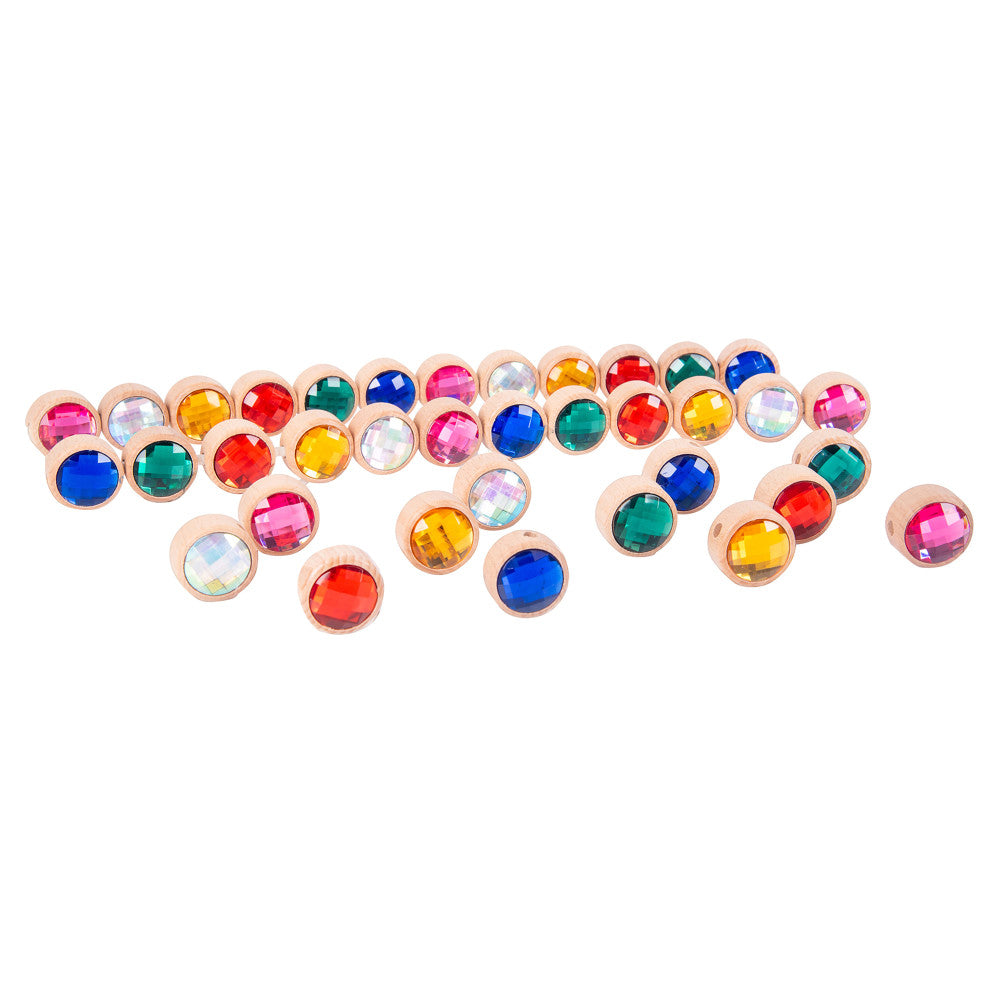 TickiT Wooden Lacing Jewels - Colorful Fine Motor Skill Toy